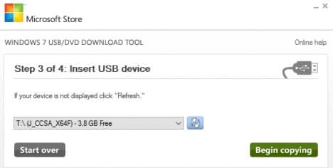 Insert USB devise